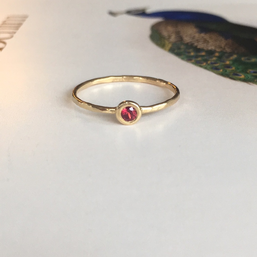 Melanie Casey 2.5 mm ruby stacking ring